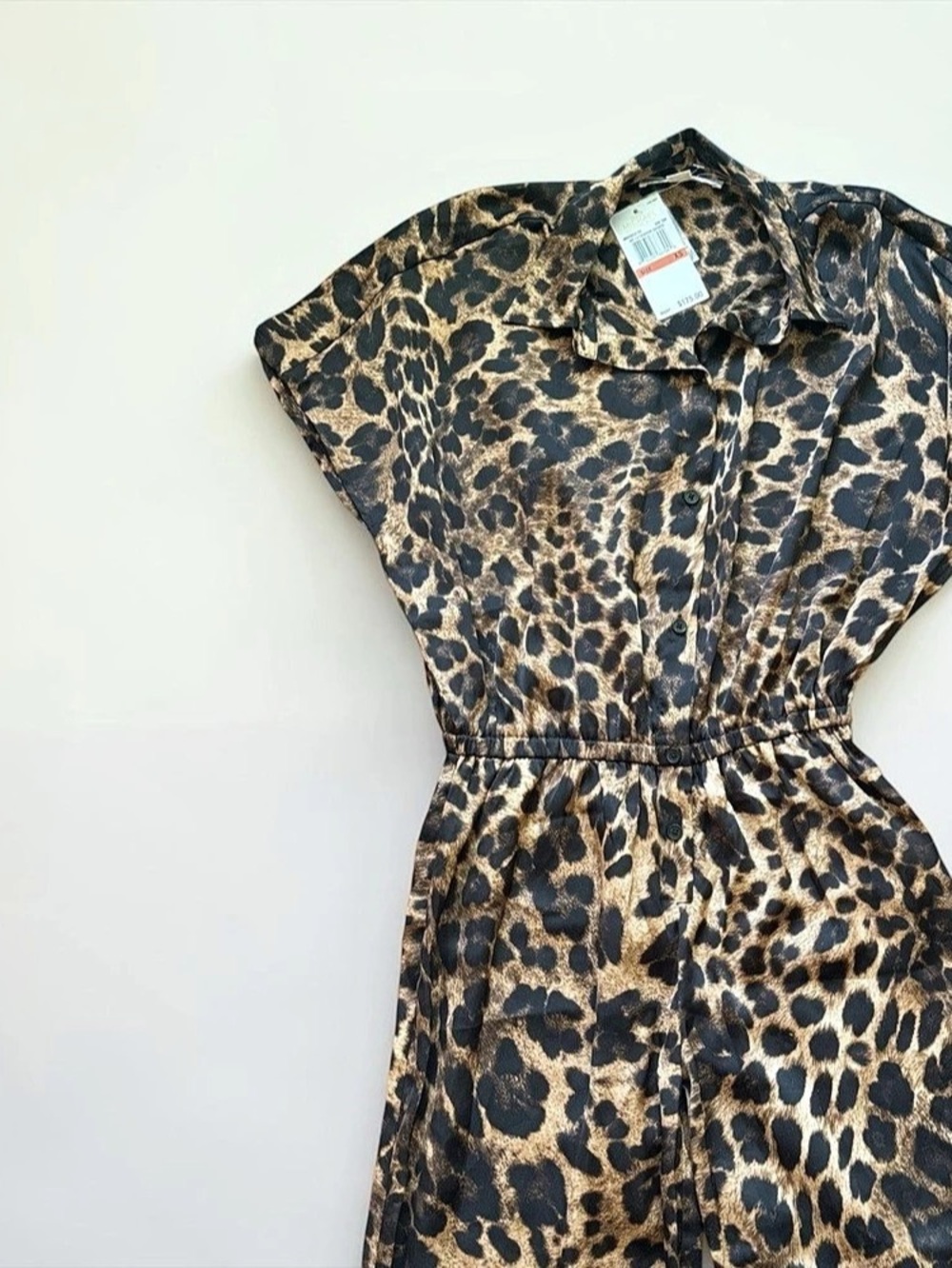 Michael Kors Leopard Print Wide-Leg Jumpsuit - Picture 2 of 7